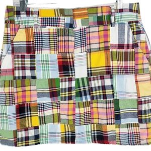 J. CREW COLORFUL PLAID MINI SKIRT SIZE 6